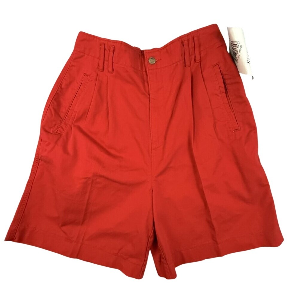 Vintage Dockers Shorts Womens 8 Pleated High Rise Cotton 90's Cotton Deadstock